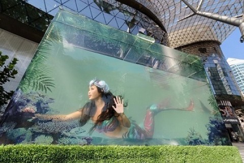 ION Orchard Makes Waves with First Live Mermaid Installation for 10th Anniversary Celebrations
