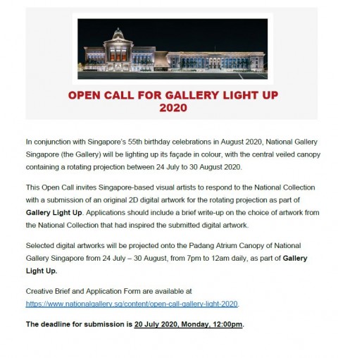 Open Call for Gallery Light Up 2020