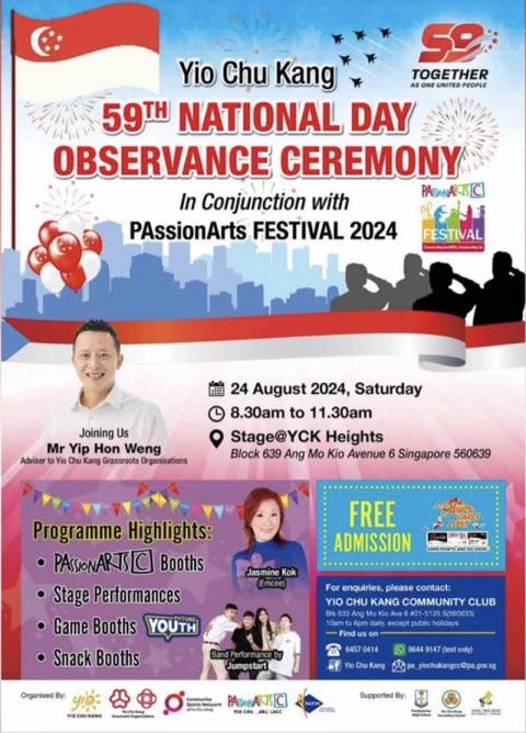 Yio Chu Kang 59th National Day Observance Ceremony in conjunction with PAssionArts Festival 2024   