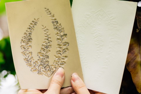 Leaf Imprints: Blind Emboss Postcards 