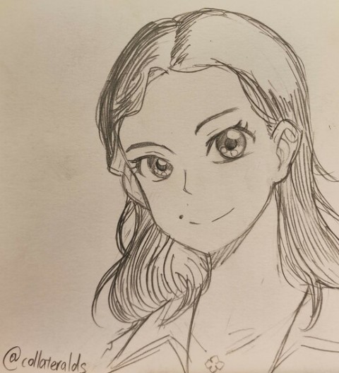 Live Anime Portrait Drawing by Collateral Damage Studios