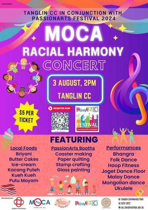 Tanglin CC in conjunction with PAssionArts Festival: MOCA Racial Harmony Concert 